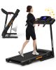 Foldable Treadmill with Incline, Folding Treadmill for Home Electric Treadmill Workout Running Machine, Handrail Controls Speed, Pulse Monitor,APP