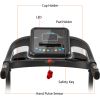 Compact Easy Folding Treadmill Motorized Running Jogging Machine with Audio Speakers and Incline Adjuster