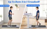 2 in 1 Under Desk Electric Treadmill 2.5HP, with Bluetooth APP and speaker, Remote Control, Display, Walking Jogging Running Machine Fitness Equipment