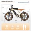 Electric Bike 20" x 4.0 Electric Bike for Adults with 750W Brushless Motor, 48V 34Ah Removable Dual Battery, Extra Long Cruising Range,7-Speed Transmi