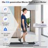 2 in 1 Under Desk Electric Treadmill 2.5HP, with Bluetooth APP and speaker, Remote Control, Display, Walking Jogging Running Machine Fitness Equipment