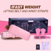 IFAST Weight Lifting Belt and Wrist Straps, Weightlifting Belt for Women with 4 inch Padded Lumbar Support Belt for Weightlifting, Deadlift, Strength