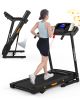 FYC Folding Treadmill for Home Office Use Walking Jogging Running Machine Incline Treadmill 330LBS Weight Capacity Foldable Compact Treadmill with LED