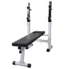 Workout Bench with Weight Rack, Barbell and Dumbbell Set 264.6 lb