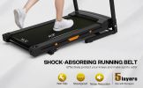 FYC Folding Treadmill for Home Office Use Walking Jogging Running Machine Incline Treadmill 330LBS Weight Capacity Foldable Compact Treadmill with LED